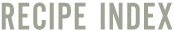 Recipe Index